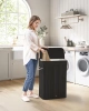 UYL-80L-BLACK | Black laundry basket | Bamboo toy box | Wooden clothes basket | Single-chamber laundry basket for the bathroom