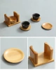 BCP-6in1-Bamboo | Set of bamboo cup coasters | A complement to the Gong Fu Cha technique