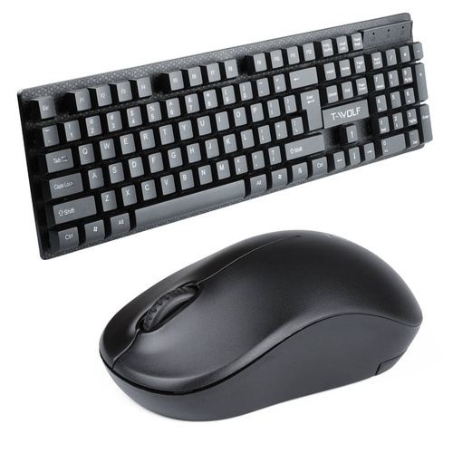 TF100 | Conjunto de teclado e mouse de escritório sem fio de 2,4 GHz