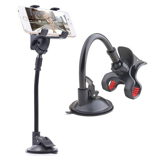 PSI-C019 | Suporte flexível para telefone de carro com braço longo | no pára-brisa