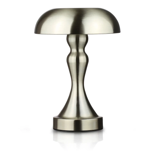 HJA24-A-SILVER | LED Mushroom Table Lamp | Wireless Lamp for Hotel, Restaurant | Touch Night Lamp