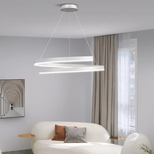 Modern hanging lamp 50 cm | Spiral LED lamp 50W | RLO-50CM-50W-W