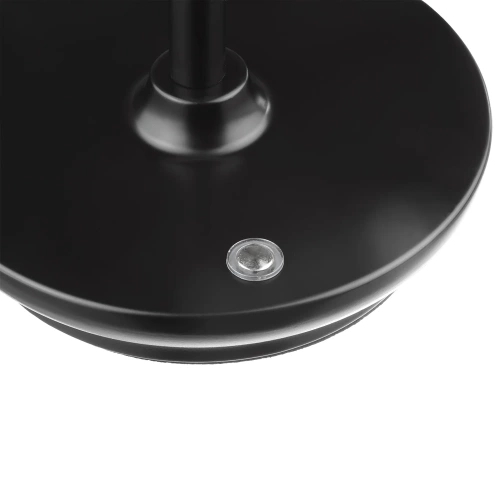 LED-Tischleuchte mit integriertem Akku | Nachttischleuchte mit drei Lichtfarben | Stimmungsleuchte für Hotel, Restaurant | schwarz | HJA15-BLACK