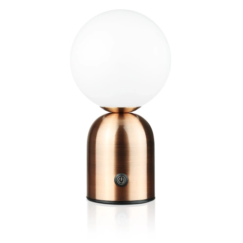 Elegant bordlampe med justerbar farve og lysintensitet | Berøringsfølsom natlampe med indbygget batteri | YG-D031-COPPER