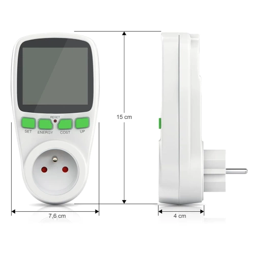 230V VA-079-EU | Compteur de consommation électrique avec prise | Wattmètre, capteur de consommation de courant