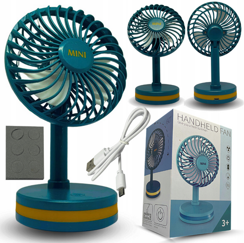 Tischventilator kompakt | USB-Anschluss | blau | FY-049-LB
