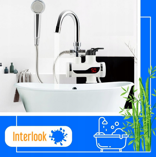 RX-018D | Electric tap with shower function | heating | adjustable | instantaneous heater with handset | White