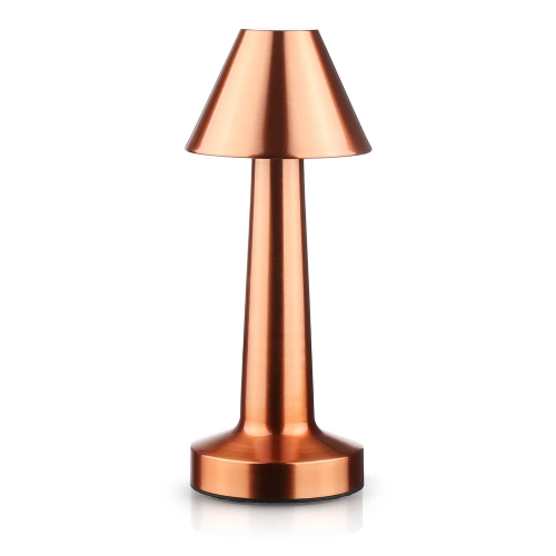 HJA12-CUIVRE | Lampe de table sans fil | Lampe de nuit tactile avec couleur de lumière réglable | Lumière USB