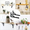FB-A30CM-BLACK| Shelf holder | Folding shelf brackets | Foldable supports for shelves and countertops