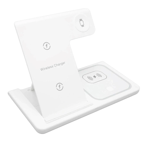 MD-DK15-15W-W | Chargeur sans fil pliable | Station d'accueil pour iPhone. Apple Watch et AirPods