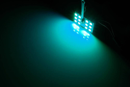 RGB LED panelkészlet | 2 LED panel 12 SMD 5050 RGB | Színes távirányító | C5W és W5W adapterek