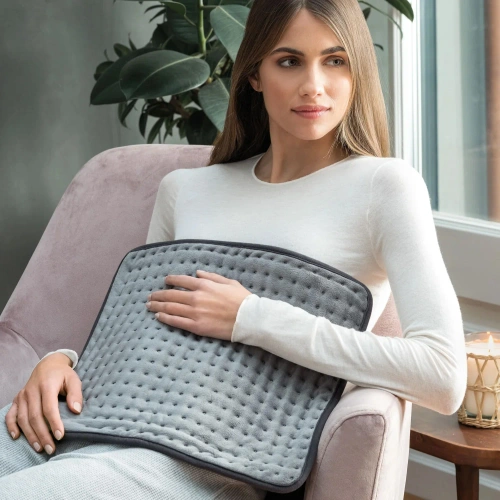 Termoforo elettrico per schiena, muscoli e articolazioni | 30x60 cm | grigio | HPD-3060-Grey