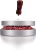 HM-S117-ARGENTO | Stampo per hamburger | Pressa per carne | Una forma per preparare la carne alla griglia