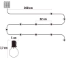 SDC-10LED-5M | LED solární girlanda, zahradní lampa | 10 LED žárovek | 5 metrů