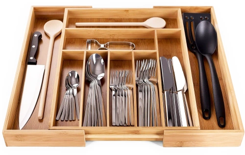 Bestek organizer | Bamboe lade-inzet met 9 vakken | KBT-G944