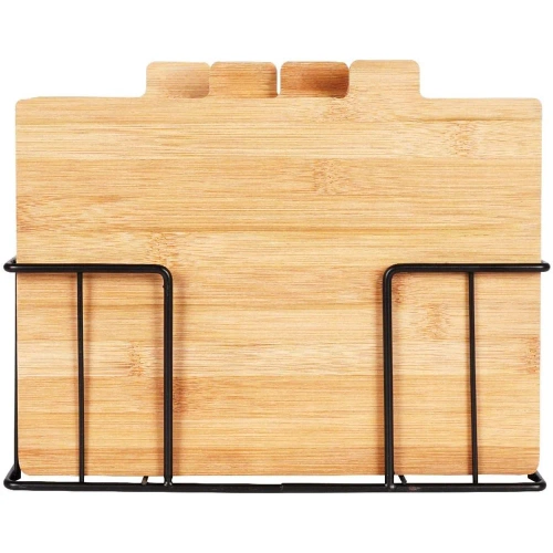 NFS-4in1 | Tagliere in legno e bambù | Supporto per tavole | Un set di taglieri