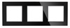 SC80-3 | Drievoudig frame voor wisselplaten uit de F60-serie | Zwart gehard glas