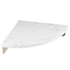 TBD-211-WHITE-MRBL | Corner bathroom shelf | Marble shelf for cosmetics