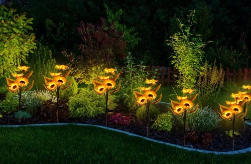 FLD-36-AMARILLO | Flor solar | Lámpara solar LED para jardín Girasoles | 75 cm, 600 mAh