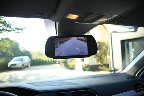 PZ707 | 7" monitor in de PZ707 spiegel met een 12V TFT LCD afstandsbediening