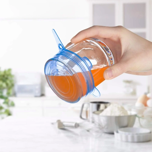 FLR-6PCS-BLUE | Universal silicone lids | Set of flexible covers