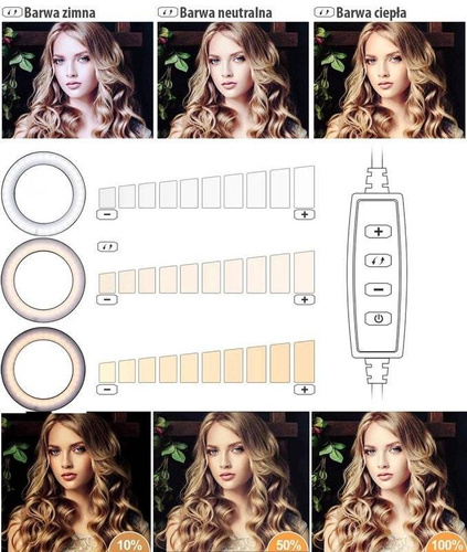 DREAMS 260T 4in1 | Žiedinė lempa 260 mm | Reguliuojamas trikojis 210 cm | Kelioninis įkroviklis CA-004 | Bluetooth iOS / Android nuotolinio valdymo pultas