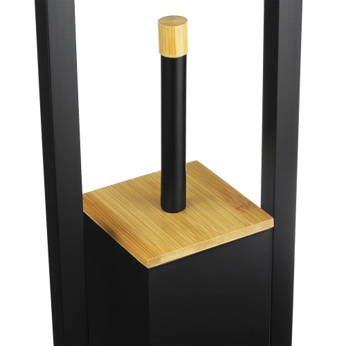 GY-TB018-NEGRU | Set de baie 2 in 1 | Perie de toaletă cu suport pentru hârtie igienică | Suport de hârtie