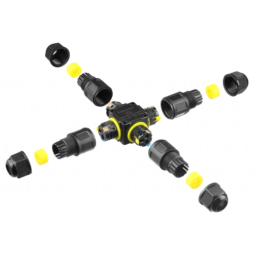 Waterproof cable junction box IP68 | self-locking connector X 3-pin 450 V 24 A for cables 4–11 mm | M684-X