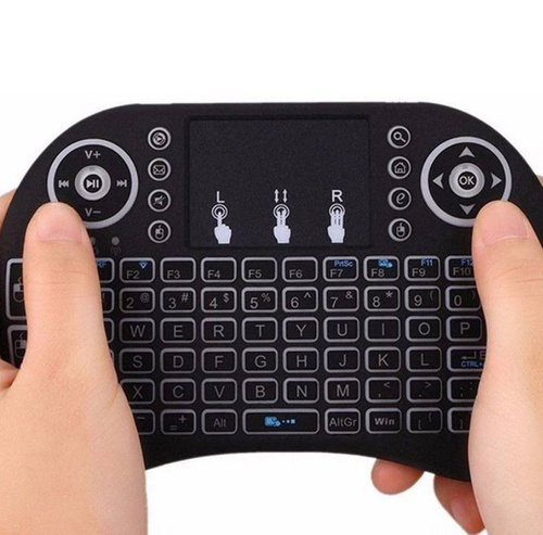 i8 | Tastatură fără fir cu iluminare din spate cu touchpad