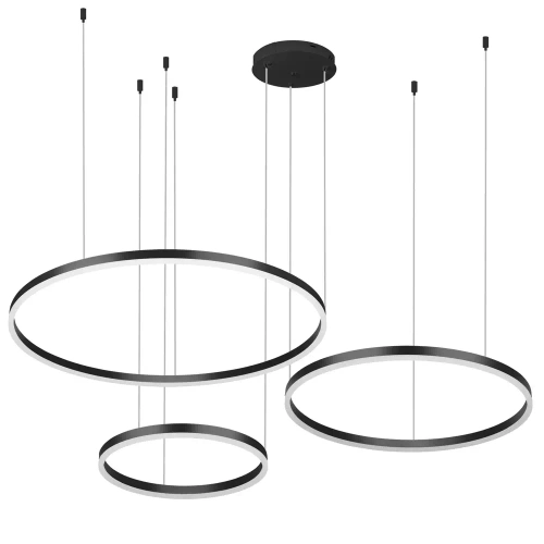 RLK-C03-136W-B | Vícedílné moderní závěsné svítidlo | LED | Černá