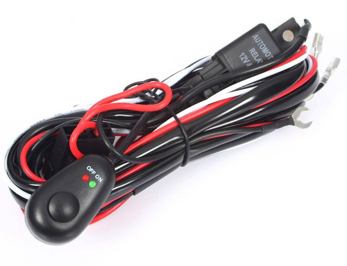 Kabelsatz mit Relais 12 V / 40 A und Schalter für Arbeitsleuchten
