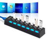 YT07 | USB 2.0 HUB 7 prievadams | USB skirstytuvas / skirstytuvas