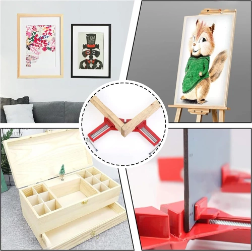 AZ-C90-ROUGE | Pince d'angle de menuiserie | Etau d'angle | Pince pour montage en angle