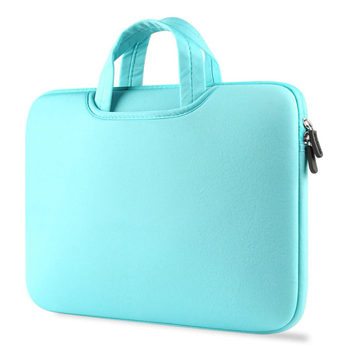 BR04 | Borsa in neoprene, custodia per laptop 15,6&quot; | manici, due tasche laterali | blu