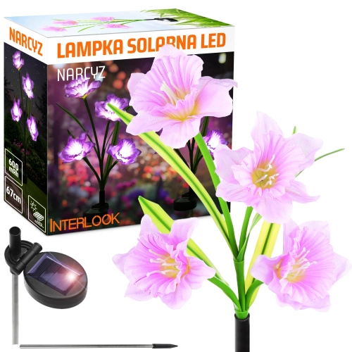 FLD-24 | Solární zahradní lampa Narcissus Daffodil | 67 cm, 600 mAh