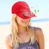 SFH-8934-RED | Palarie solara cu moara de vant | Şapcă de baseball cu ventilator încorporat | Capac de racire