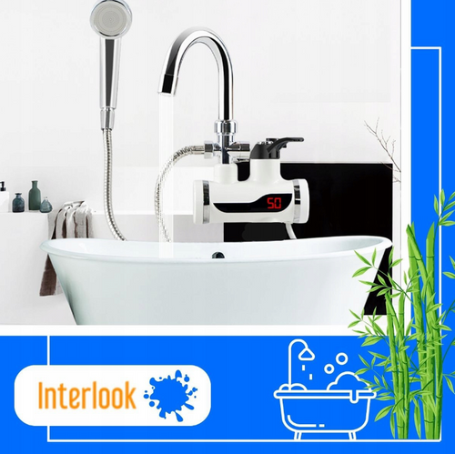 RX-018-BÍLÁ | Elektrická baterie s funkcí sprchy| Nastavitelné topení | průtokový ohřívač se sluchátkem | Bílý