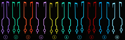 MEL - Iluminação ambiente para capacete de motociclista