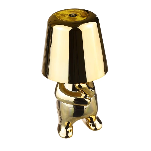 HJA23-G-GOLD | Moderní stolní lampa s dotykovým ovládáním | Noční lampa s vestavěnou baterií