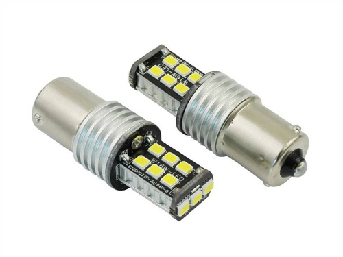 Autó LED izzó BA15S 15 SMD 2835