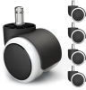 LXL-D50MM-5BUC | Roți universale pentru scaun de birou | Set 5 rotile de mobila | Rotile pentru un scaun pivotant