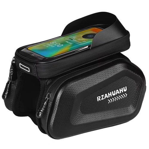 Borsa da telaio per bicicletta | Custodia touch per smartphone | Borsa impermeabile per bici in EVA | Organizer per bicicletta 464-OPP