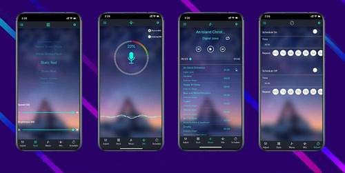 LED-Ambient-Licht-Faseroptik | App-Steuerung | 4-in-1 | 6 Meter