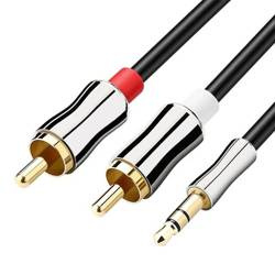 AC-3-3M-Silver | Jack Cable <> 2x RCA (Cinch) | gold-plated connectors | HQ