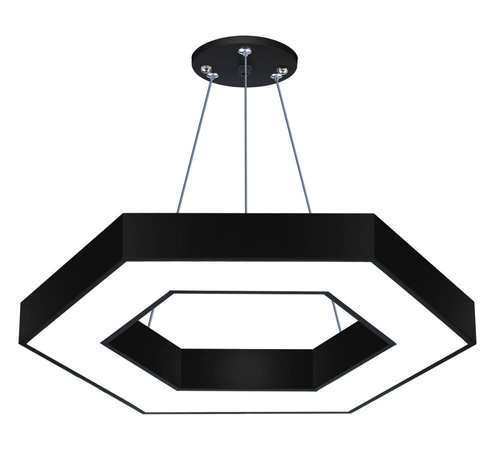 LED-Pendelleuchte | 36 W | Hexagon | Aluminium | CCD flimmerfrei | Ø 60x6 cm | LPL-002