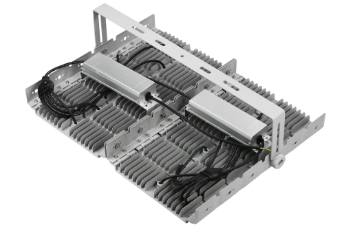 TMN-600W-ARGENT | LED halogène professionnelle | Éclairage puissant pour salles de sport, usines, maison | Lampe en aluminium | Projecteur avec poignée réglable