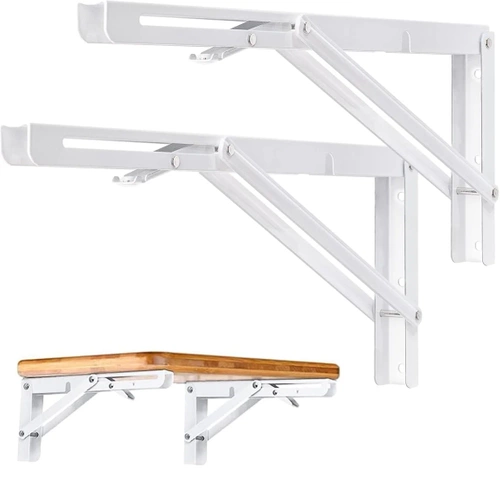 FB-A30CM-WHITE| Shelf holder | Folding shelf brackets | Foldable supports for shelves and countertops