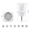 SM-P16 | Tomada Wi-Fi inteligente | Funciona com Google Assistant e Amazon Alexa | Operação via Smart Life ou Tuya Smart | Tipo Schuko | Wattímetro, temporizador