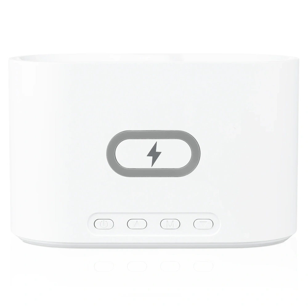 Widok górnej części budzika z miejscem do ładowania indukcyjnego