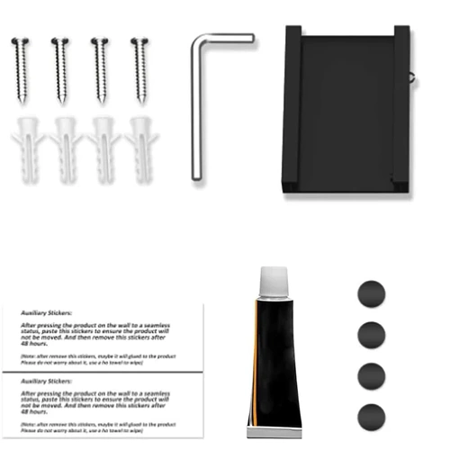 LYJ-S30-NEGRO | Percha plegable | Secadora plegable | Riel de pared con ganchos